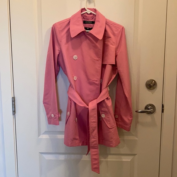 Ralph Lauren Double Breasted Belted Trench Coat - Picture 1 of 7